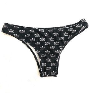 🌺 CUPSHE Black & White Bikini Bottom